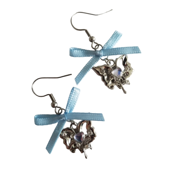 Handcrafted Butterfly Earrings - Picture 2 of 4